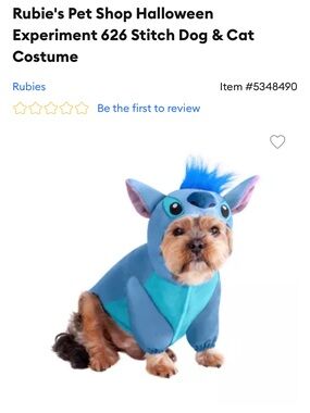 Rubie's Blue & Teal Stitch Pet Costume for Kids